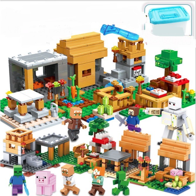 Compatible with Lego block girl series Minecraft set Boys assembling ...