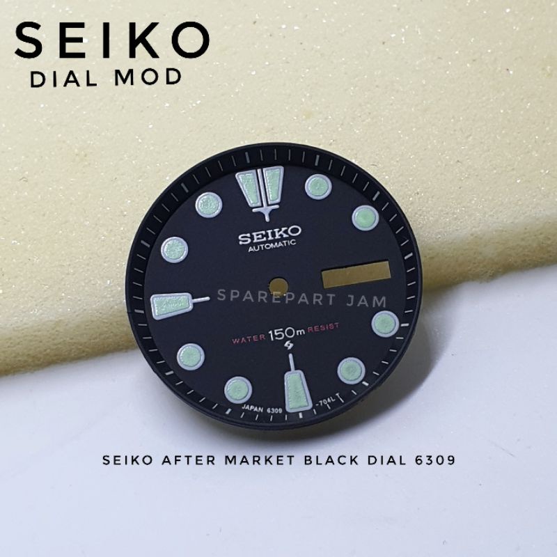 Seiko 6309 7040, 729 Dial Mod After Market Black Dial. | Shopee Malaysia