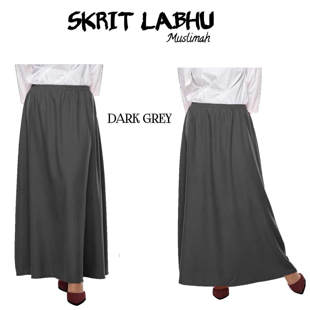 (ready stock)skirt labuh muslimah SKRIT LABUH MUSLIMAH TIDAK JARANG COMO CREPE(SIZE S TO 3XL)