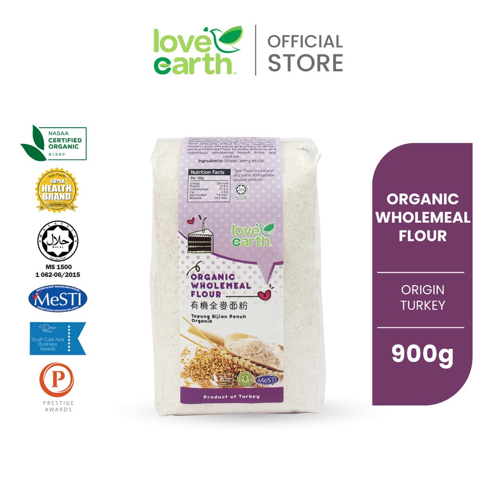 Organic Wholemeal Flour 900g