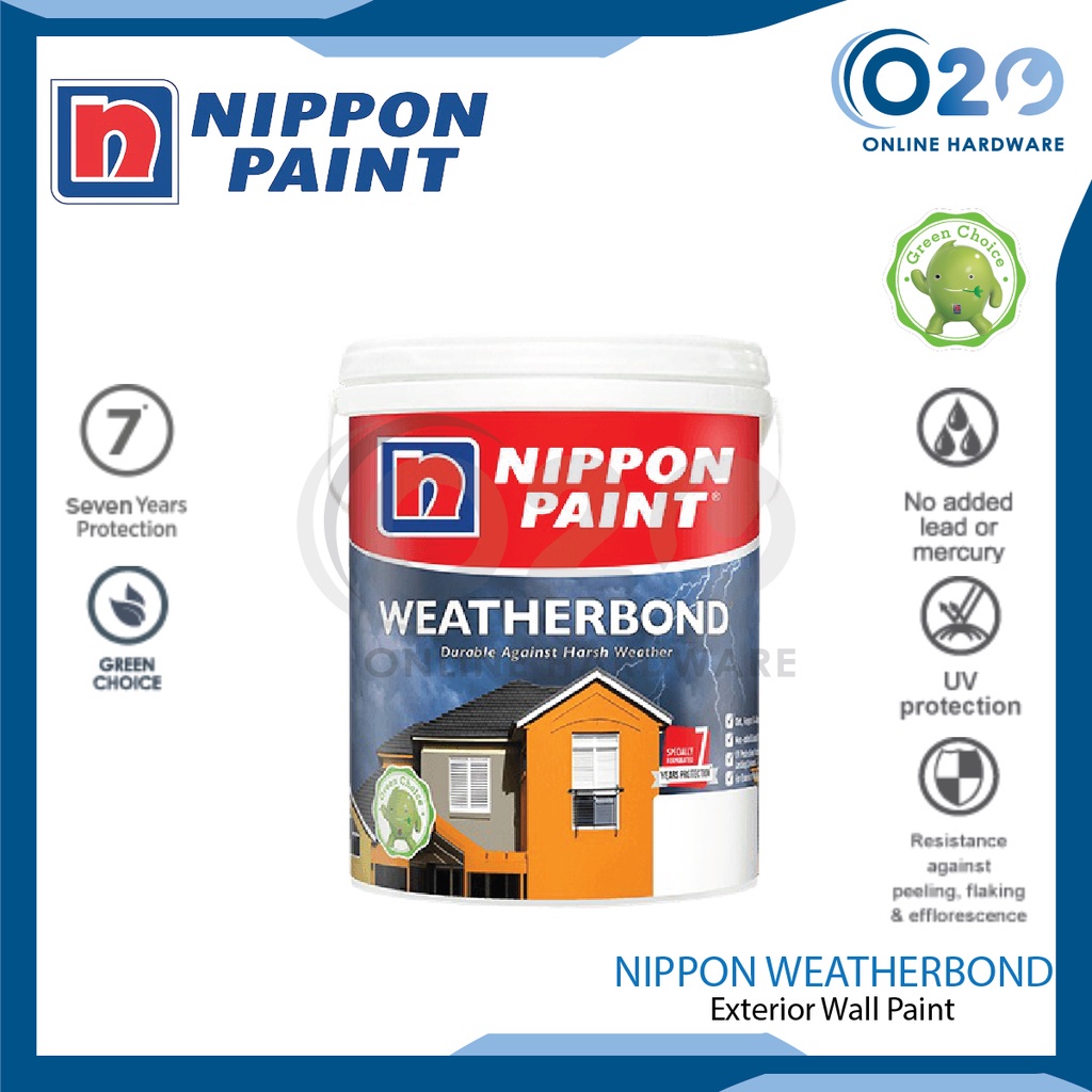 Nippon Paint Weatherbond Acrylic Paint Wall Paint Cat Dinding Paint ...