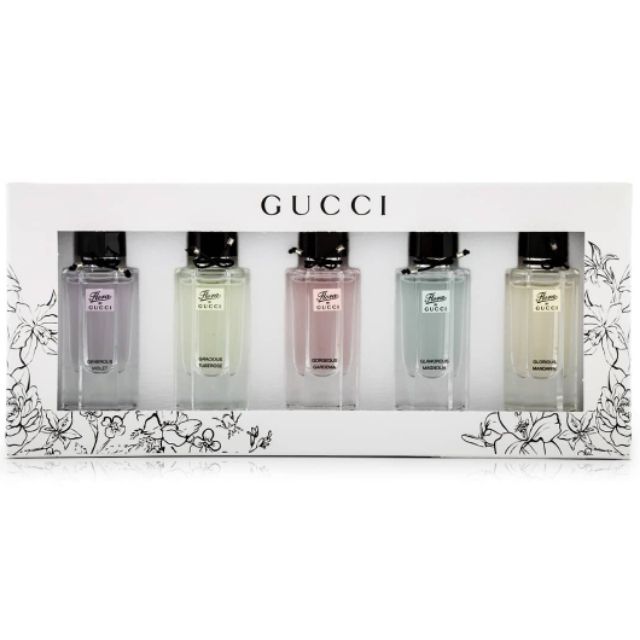 gucci floral perfume set