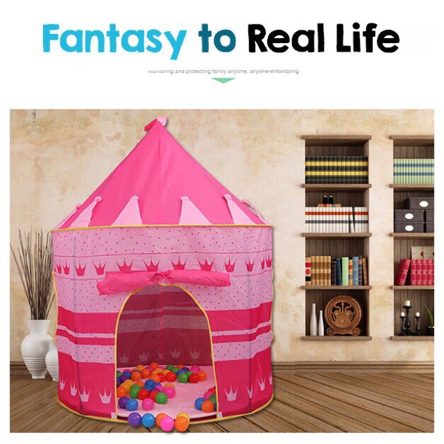 Large Portable Folding Kids Play Tent Castle House