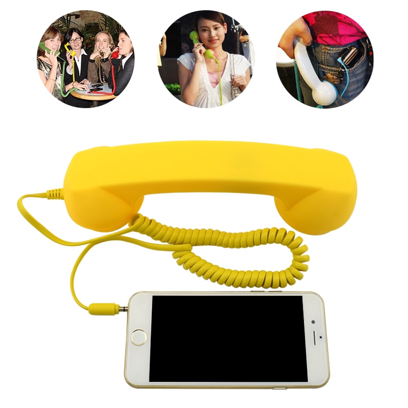 DATA FROG Wireless Retro Telephone Hset 3.5mm Mic Wired Radiation Proof Hset Receivers Headphones Mobile Phone