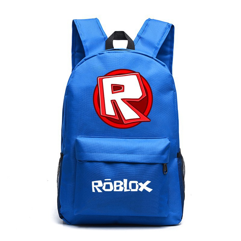 Roblox Canvas Backpack School Bags For Teenagers Large Capacity Laptop Backpack Shopee Malaysia - blue robux backpack