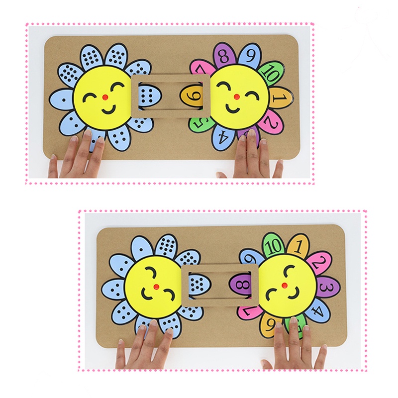 Essential Purpose Montessori Math Teaching Aids Kid Flower Point Number Matching Toy Toddler Intellectual Develop Ear... - Image 3