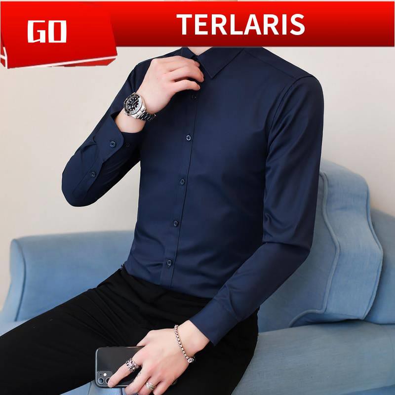 Ready Stock Men S Formal Shirt Men Formal Shirt Kameja Baju Hitam Lelaki Kemeja Kasual Lengan Panjang Kemeja Lelaki Terbaik Kemeja Warna Pepejal Perjumpaan Tahunan Pakaian Rasmi Pakaian Kerja Shopee Malaysia