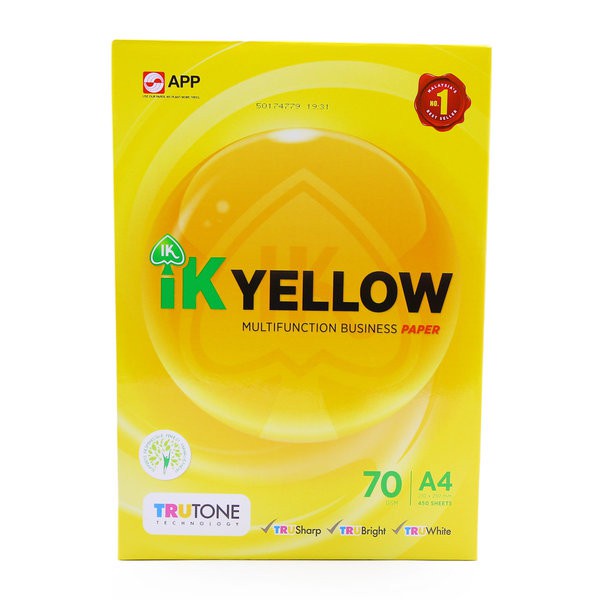 KERTAS A4 IK YELLOW 70G READY STOCK/ IK Yellow PAPER A4 70GM 450S ...