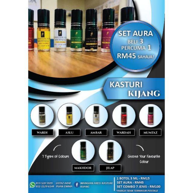 Buy Set Aura Kasturi Kijang Pendinding Pulih Gangguan As Syifa Seetracker Malaysia