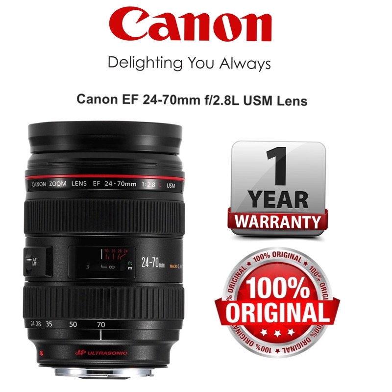CANON EF 24-70MM F/2.8L USM LENS (1 YEARS WARRANTY) EF LENS FULL FRAME FORMAT FOR CANON EOS FULL FRAME CAMERA