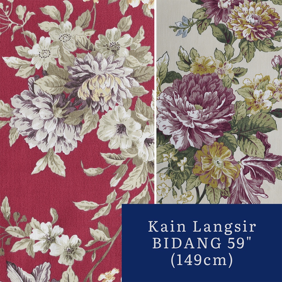( BEST BUY )CURTAIN FABRIC / KAIN LANGSIR Bidang 59"(149cm) Shopee