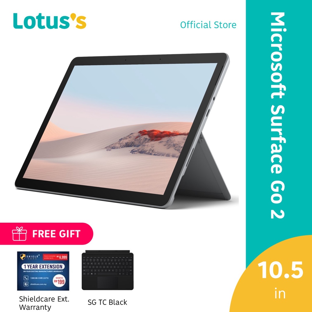Microsoft Surface Go 2 (STV-00007) 4425Y/4GB/64GB + SG TC Black + Ext.Warranty | Shopee Malaysia Microsoft Surface Go 2 (STV-00007) 4425Y/4GB/64GB + SG TC Black + Ext.Warranty | Shopee Malaysia