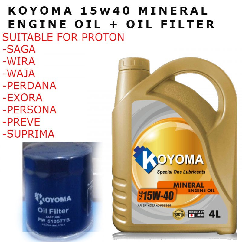 PROTON SAGA WIRA WAJA BLM GEN2 EXORA PREVE PERSONA SUPRIMA OIL FILTER