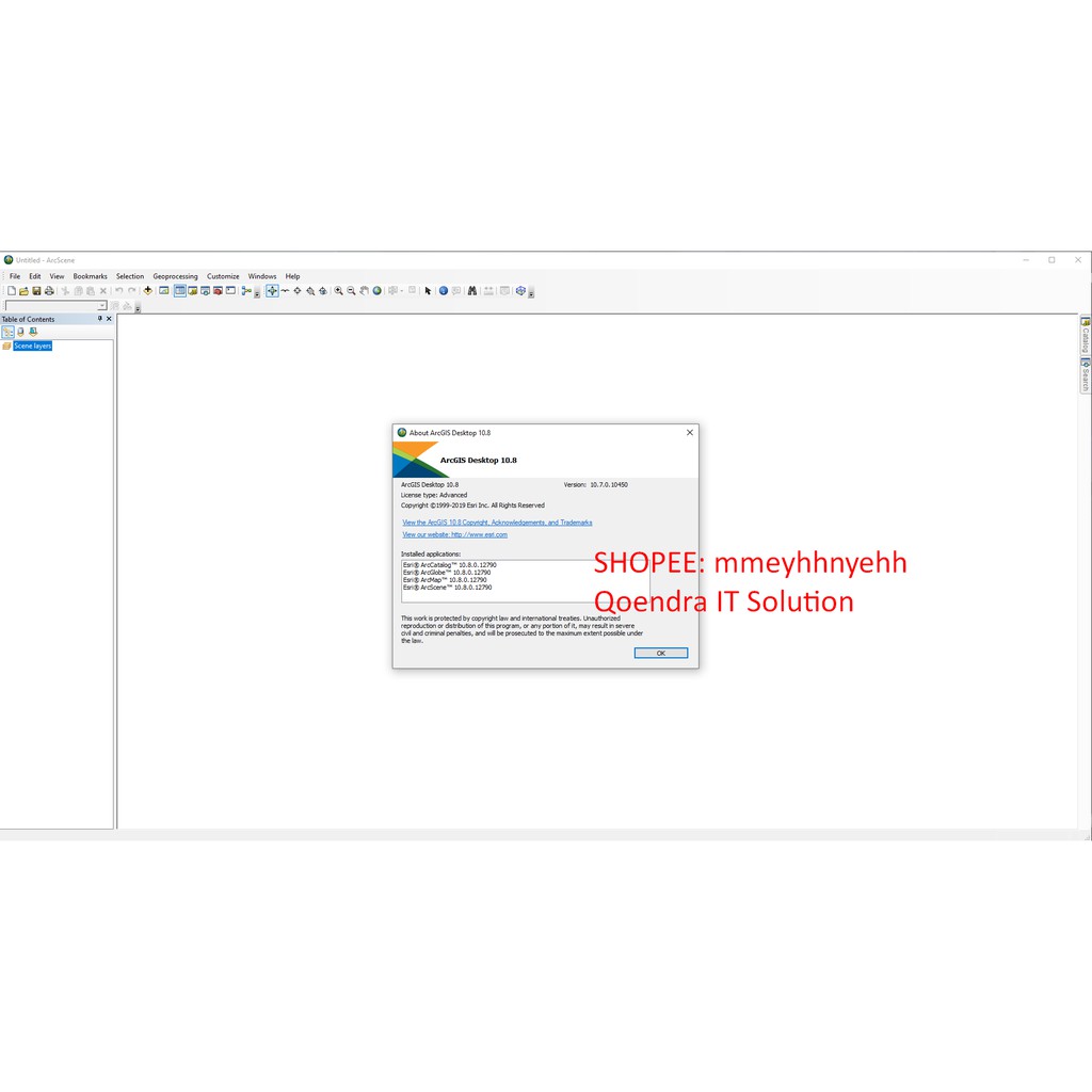 Hot Esri Arcgis Desktop 10 8 Lifetime Full Version Shopee Malaysia