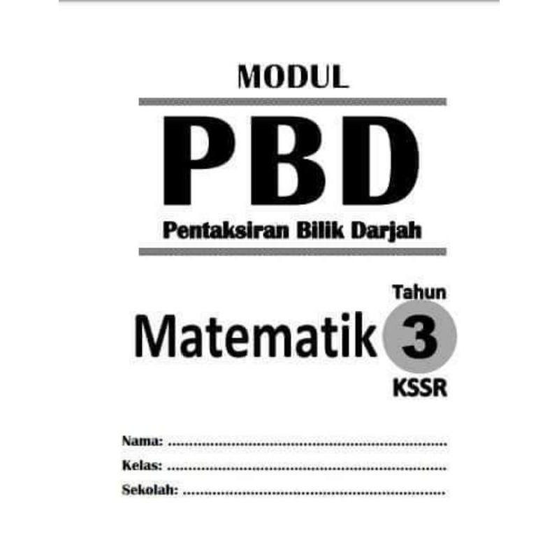 Buy Modul PBD Pentaksiran Bilik Darjah Matematik Tahun 3 Ebook PDF