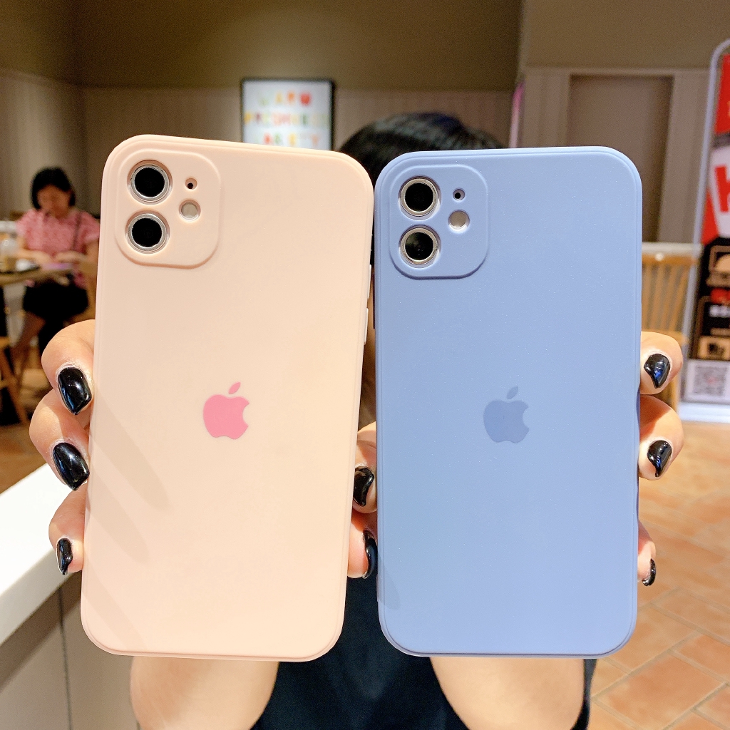 Iphone Silicone Case Flat Angle Iphone 11 Pro Max 11 Iphone Pro Frosted Apple Cover Eight Colors All Inclusive Lens Shopee Malaysia