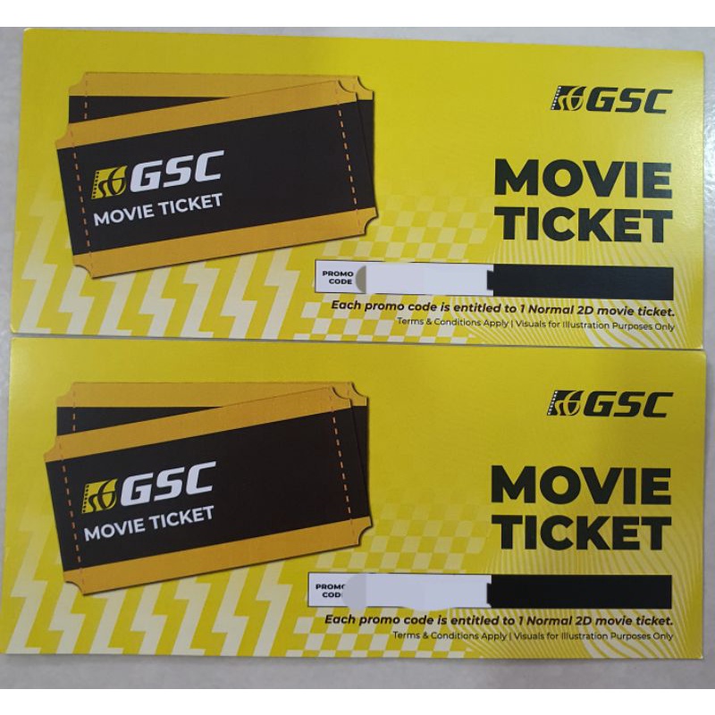 GSC Movie Ticket EVoucher 2D movie [Exp 31 Dec 2022] for online