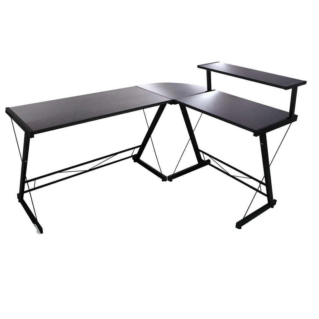 L Shape Corner Desk White Corner Desk Black Corner Desk with Monitor ...