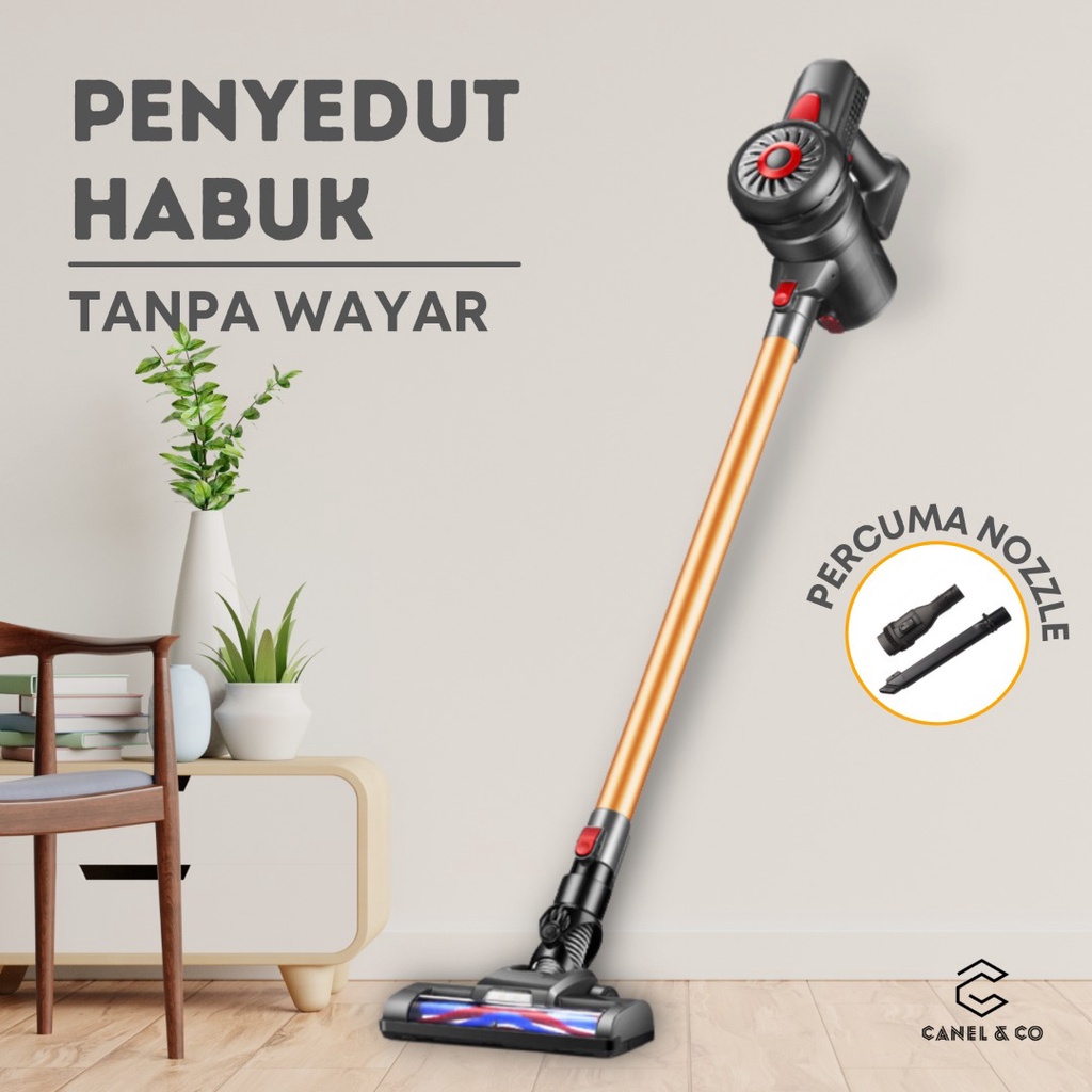 [Ready Stock] Canelco Super Light High Power Cordless Household Vacuum Cleaner Handheld Home Appliances Vakum Rumah 吸塵機