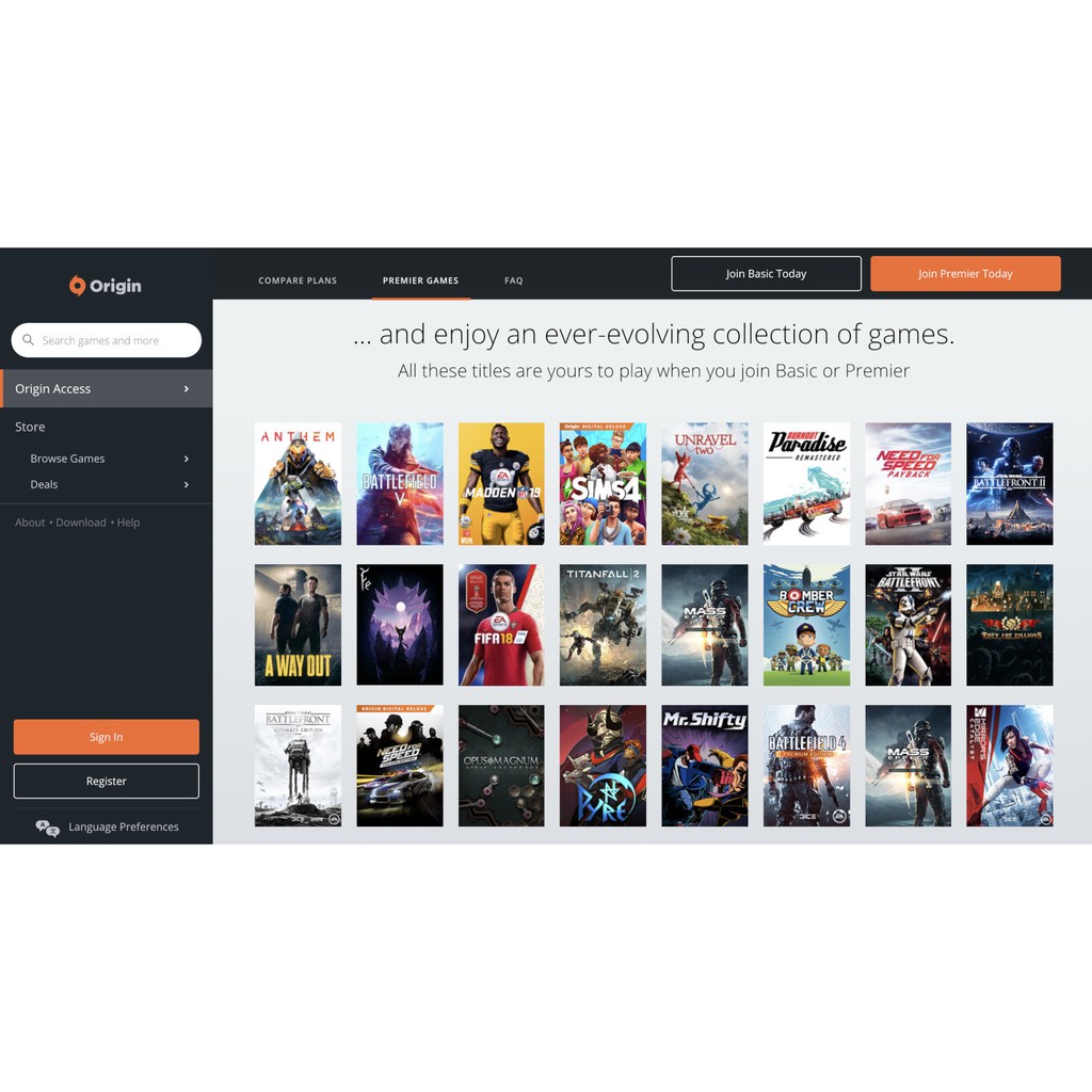 (Your Own Account) Origin Access Premier for 365 Days Subscription