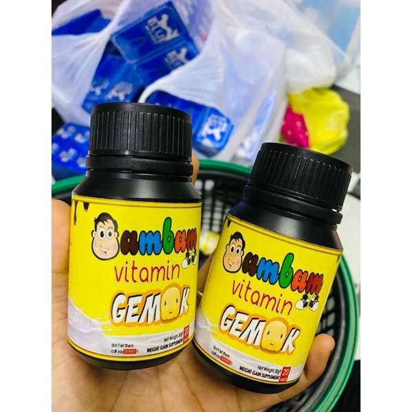 Bambam Vitamin GEMOK GEMOX GEMUK PIL pill ubat super tambah berat badan