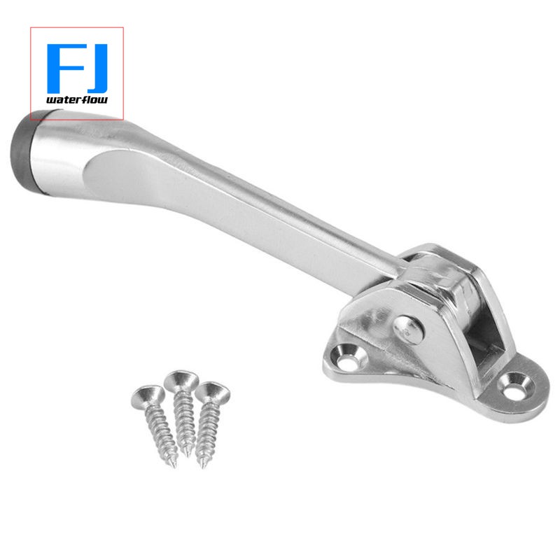 Zinc Alloy Door Stop Stopper Rubber Feet Kick Down Door Holder