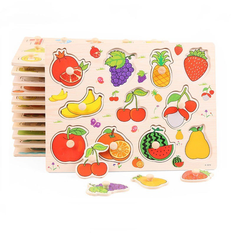 Have Essential Various Vehicles Wooden Puzzle Pets Jumbo Knob Classic Toys Crafts Pretend Play Games - Image 2