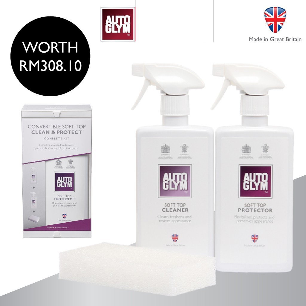 AUTOGLYM Convertible Soft Top Clean & Protect Complete Kit All