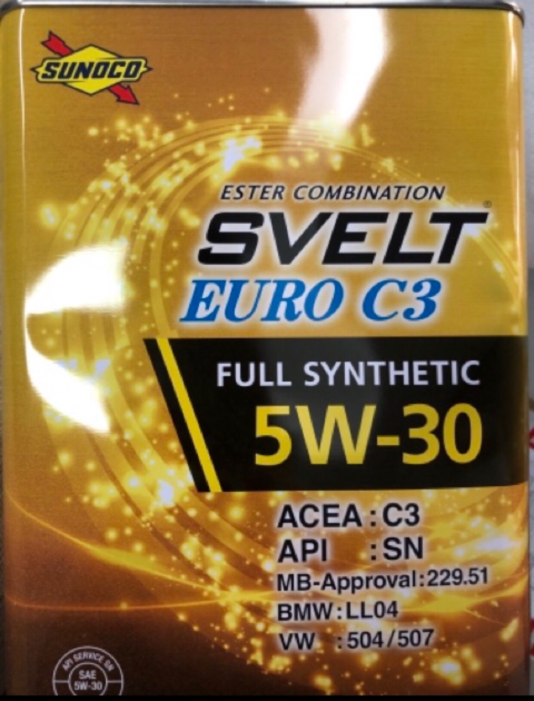 5w30 Sunoco Svelt Fully Synthetic Ester Base Made In Japan Shopee Malaysia