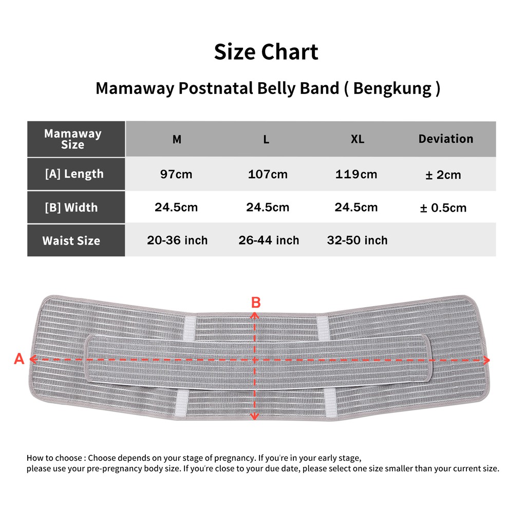 mamaway nano bamboo postnatal recovery & support belly band