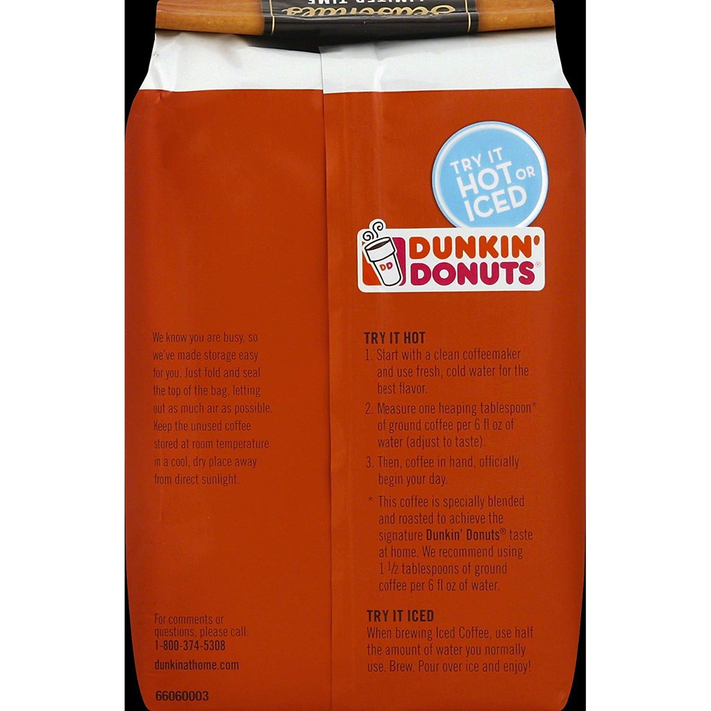 Dunkin Donuts Pumpkin Spice Flavored Ground Coffee Seasonal Limited Time 11 Ounce Pack Of 6 Shopee Malaysia