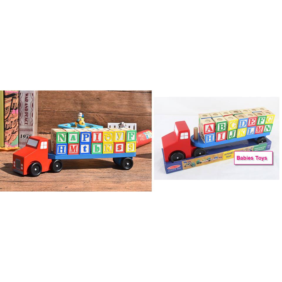 melissa and doug wooden trucks