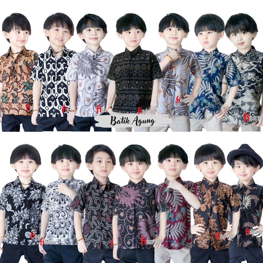 KEMEJA Newest 2-11 Years Old Boys Batik Shirts/Boys Short Sleeve Shirt Hem Tops