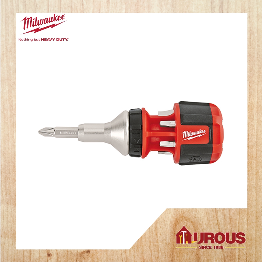 MILWAUKEE COMPACT 8 IN 1 RACHET MULTI SCREW BIT DRIVER 48222320