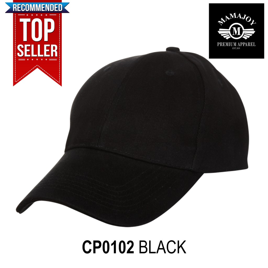 black snapback baseball cap