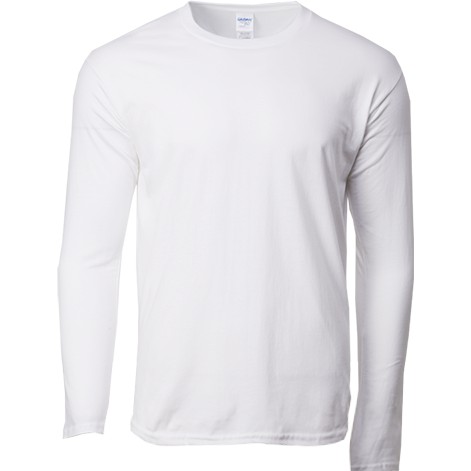 gildan long sleeve white t shirt