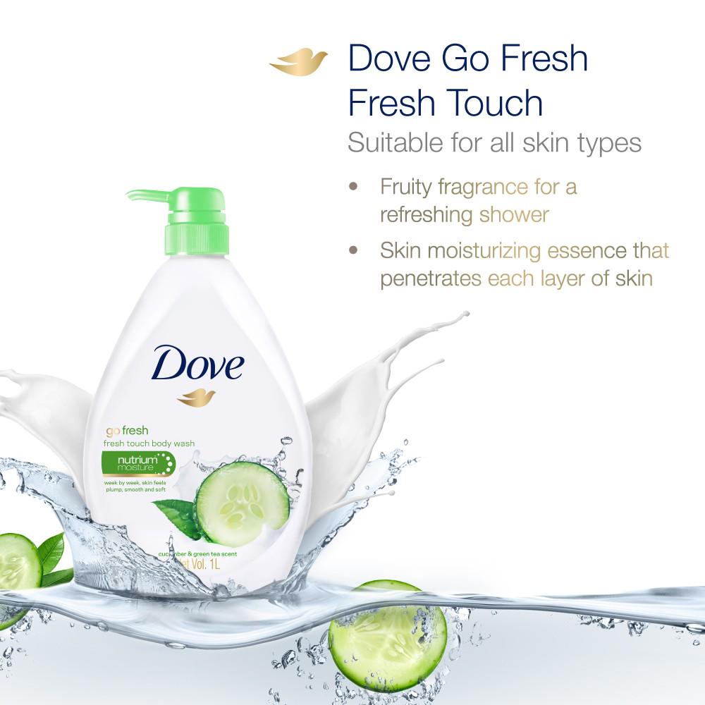 Dove Go Fresh Shower Gel Fresh Touch (1000ml x 5) | Shopee Malaysia