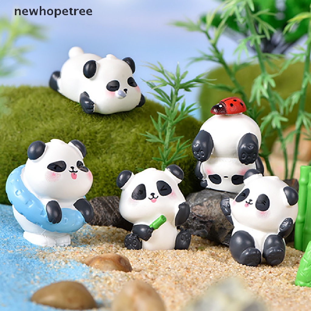 newhopetree】 Cute Mini Panda Animal Figurines Dollhouse Toys Miniatures  Micro Garden Ornament Hot | Shopee Malaysia