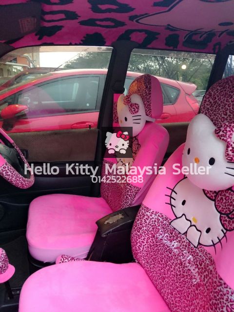 Ready 18 Item Full Car Seat Cover Hello Kitty Superman Mickeymouse Cover Seat Car Hello Kitty Aksesori Kereta Shopee Malaysia