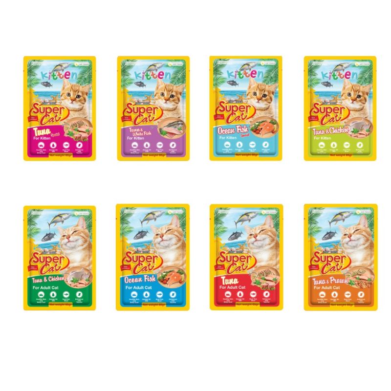 Super Cat Pouch Adult/Kitten Wet Food (85g) Shopee Malaysia
