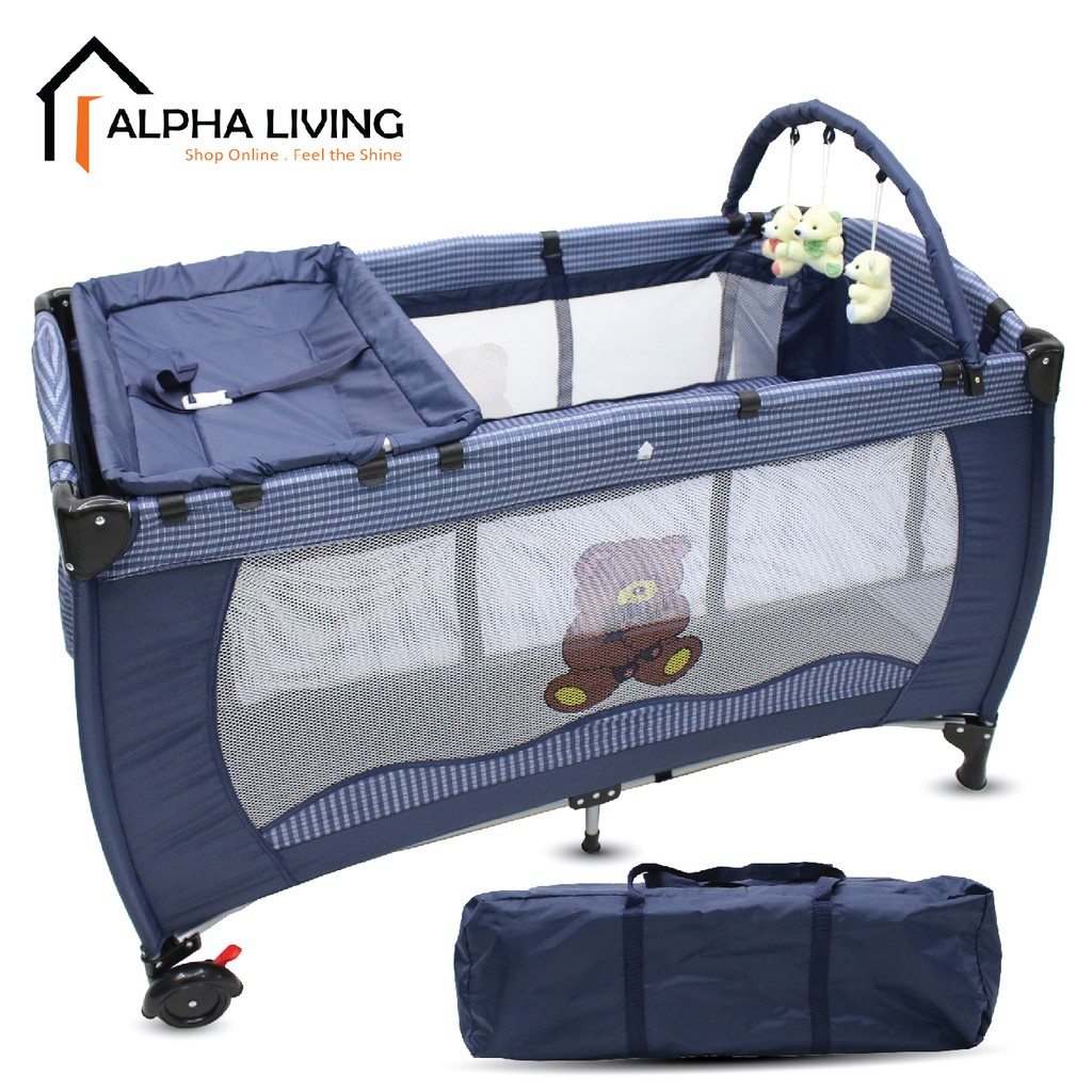 travel cot with bassinet and changer
