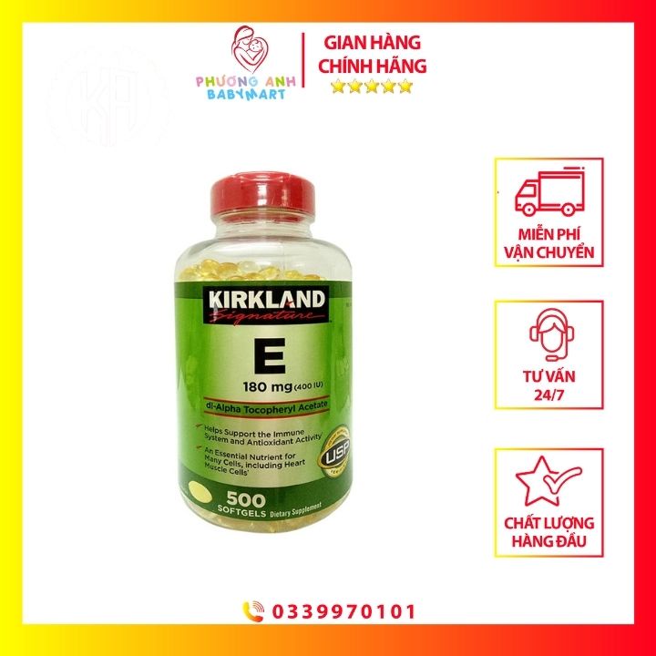 Vitamin E Kirkland Signature Vitamin E 400 Iu 500 American Tablets