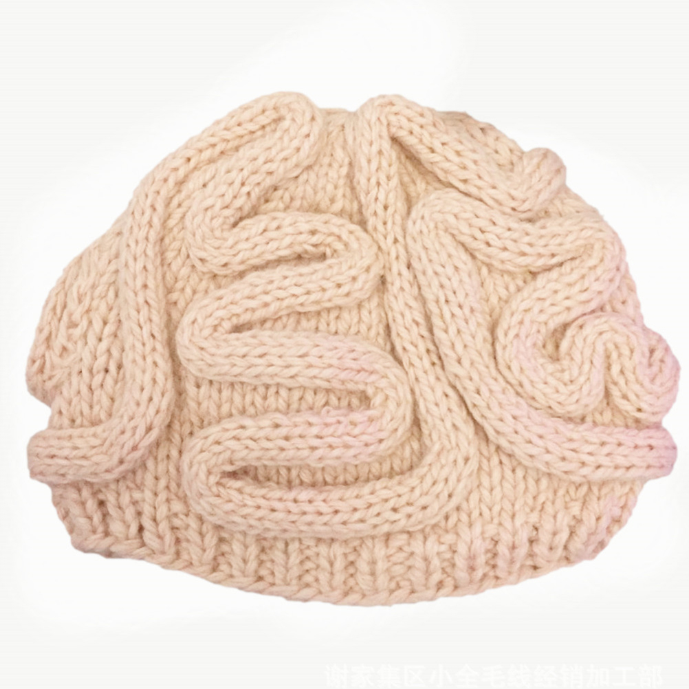 Funny Brain Wool Hat Winter Horrible Knitted Hat Fashion Cerebral Cap Shopee Malaysia