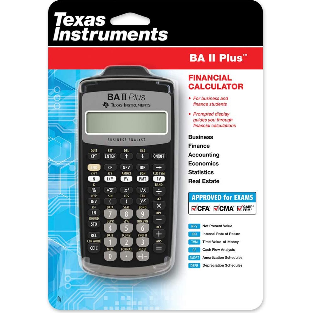 Texas Instruments Ba Ii Plus Financial Calculator Shopee Malaysia