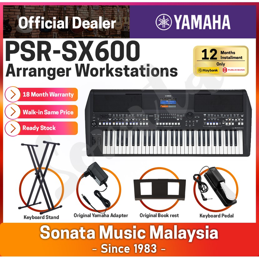 Yamaha Psr Sx600 61 Key Arranger Workstation With Keyboard Stand And Pedal Package B Psrsx600 Psr Sx600 Psr Sx 600 Shopee Malaysia