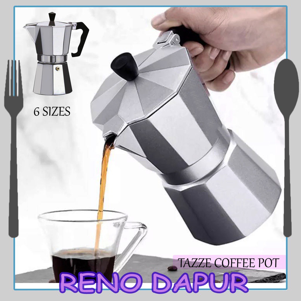 TAZZE COFFEE POT Moka Pot Coffee Makers Italian Drip Top Mocha Espresso  Cafeteria Expresso Percolator | Shopee Malaysia