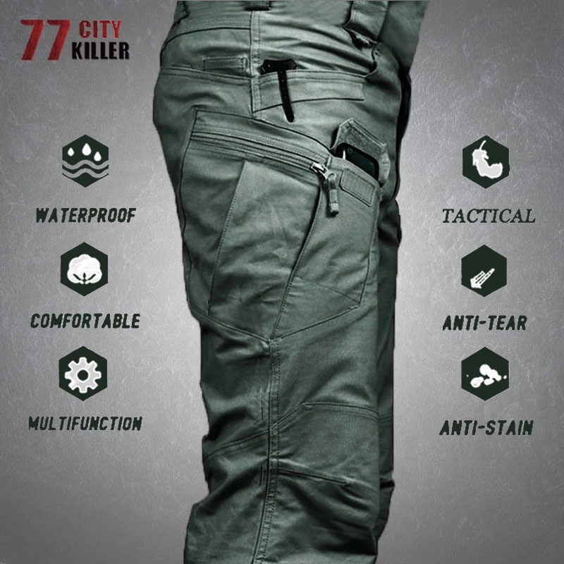 Ix9 Tactical Pants Men Outdoor Navy Blue Casual Cargo Classic Multifunctional Designed Trouser 