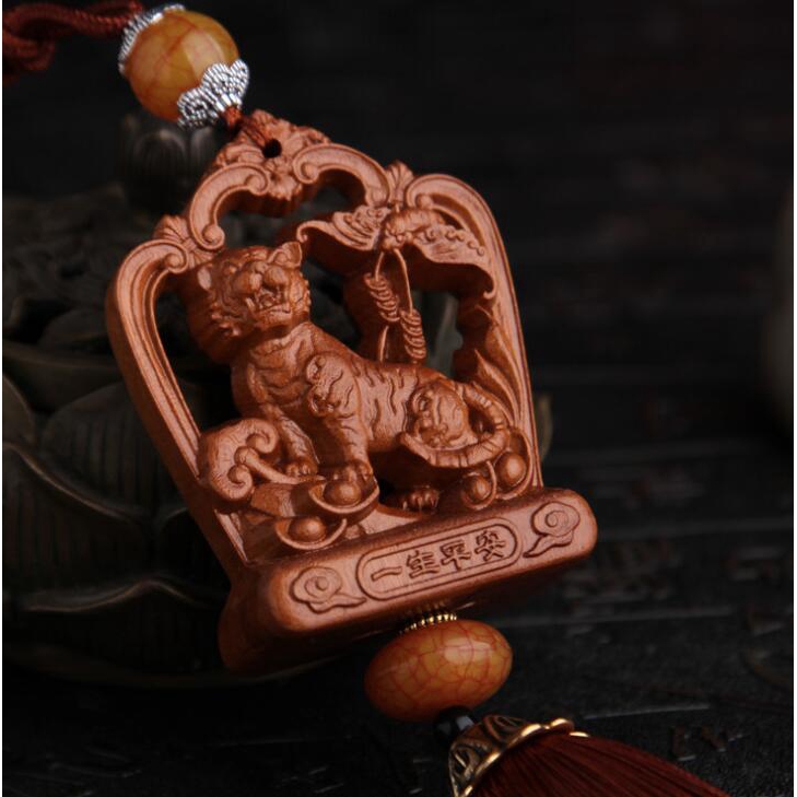 1PCS China Antique Brass Guan Gong Fortuna Pendant Small Gift Accessories