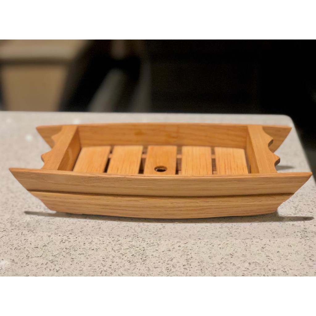Wooden Boat Food Tray Small Steamboat Sushi Serving Plate Shopee Malaysia