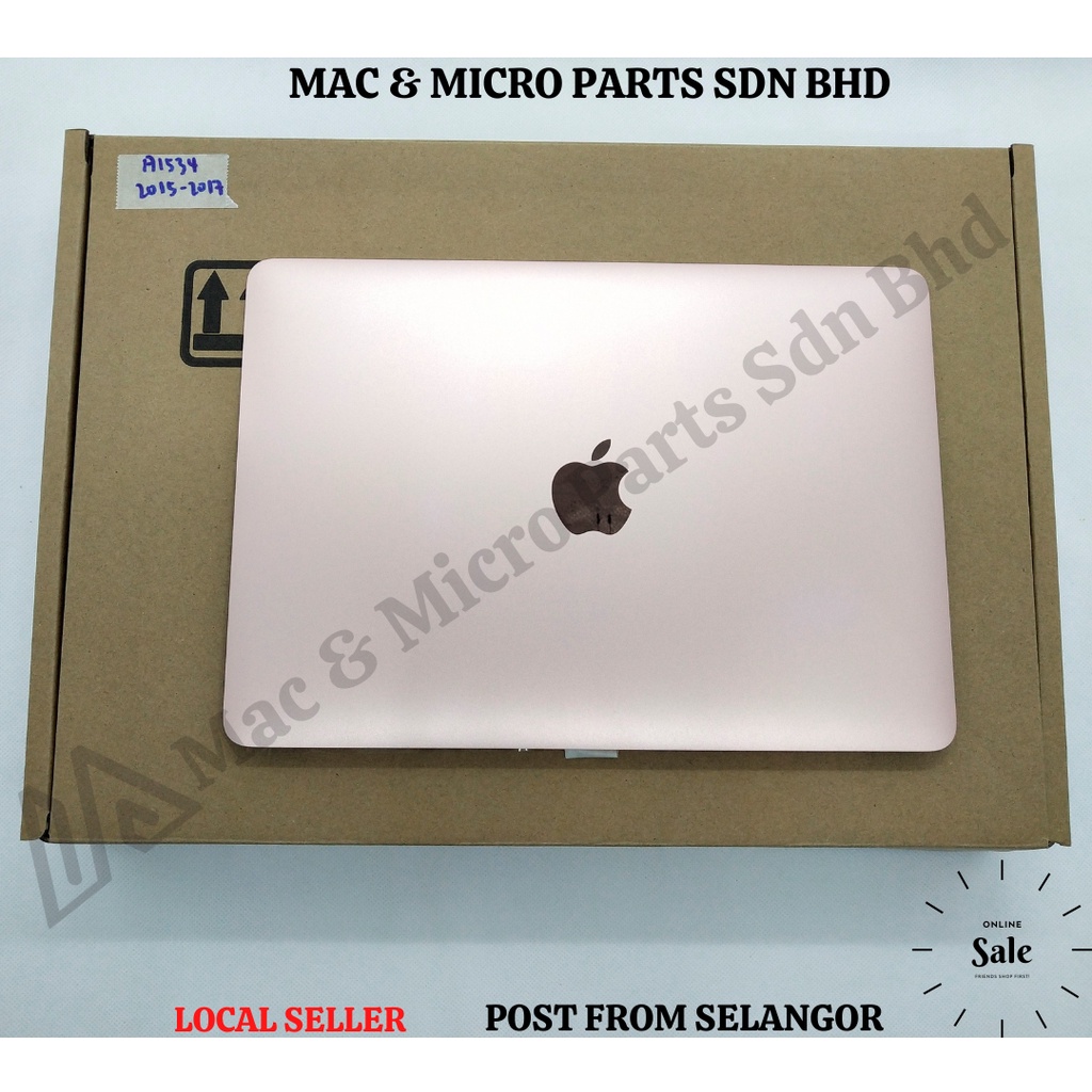 Mac Micro Parts New Macbook Retina 12 Inch 15 16 17 A1534 Lcd Screen Replacement Rose Gold Display Replacement Shopee Malaysia
